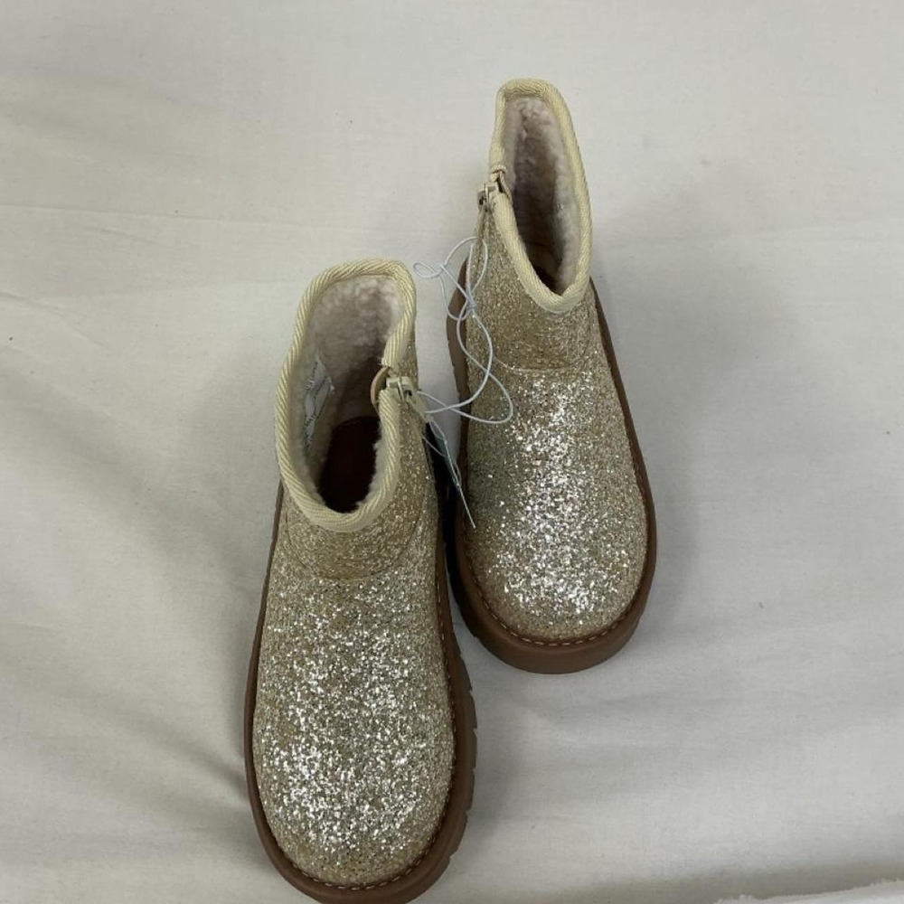 Cat & Jack Glitter Boots | Toddler Size 13 | Gold Sparkle | Brand New with Tags
